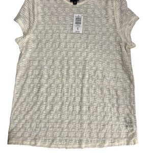 Torrid Ivory Textured Short Sleeve Top